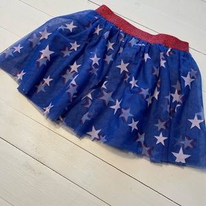 Red, white, and blue tulle skirt